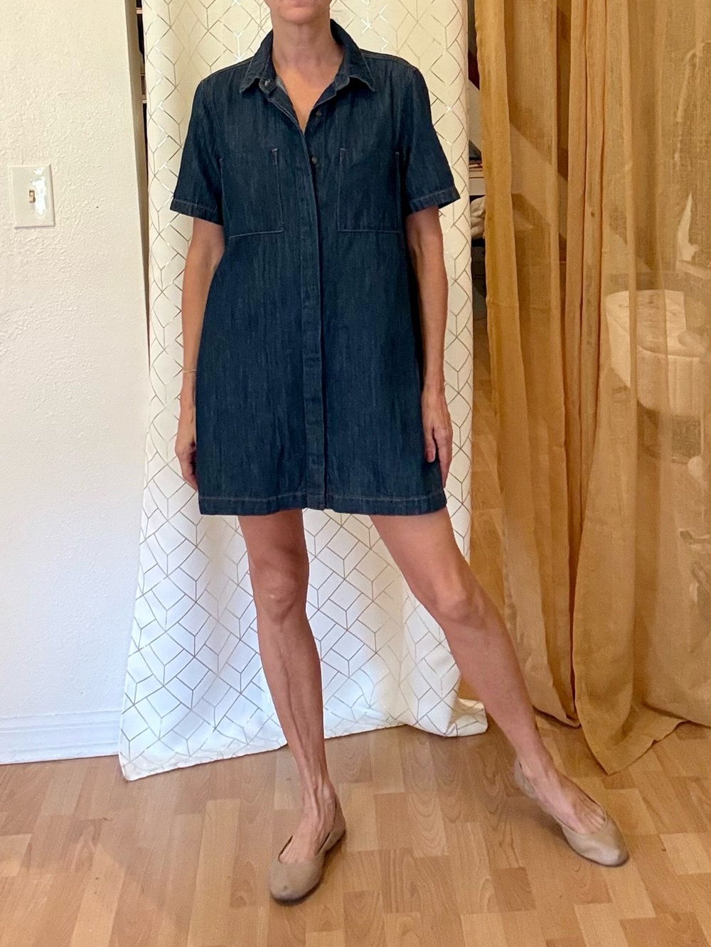 life in progress Dark Indigo Denim Shirt Dress